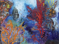 04 Arrecife tríptico 3, 2013 Óleo sobre tela, 150 x 150 