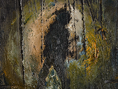 30 Walking man III, oil on wood 38 x 39 cm 