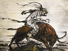 7 Jinete tigre, 2015, óleo sobre tela 120 x 140 cm 