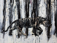  14 Díptico, White tiger and black tiger, 2014, 140 x 240 cm