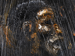 23.2 Monkey man, oil on wood, 42 x 40 cm 