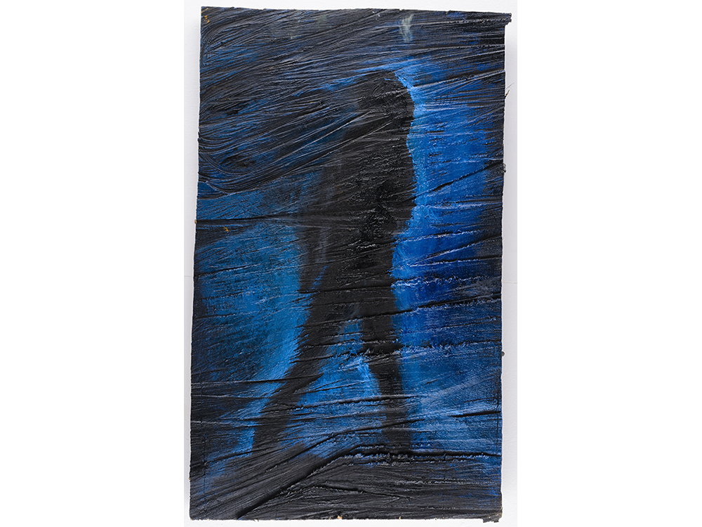 32 Black shadow, oil on wood, 63 x 39 cm 