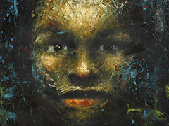 Mono crisálida, óleo sobre tela, 100 x 80 cm