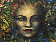Crisálidas en el bosque, óleo sobre tela, 200 x 400 cm