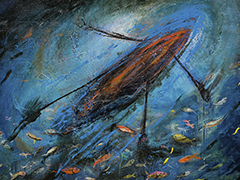 RECUERDO DE LA SELVA, óleo sobre tela, 50 x 200 cm